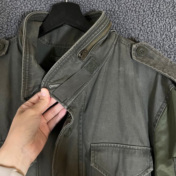 Alpha Industries Field Military Hooded Full Zip Jacket - Men's Size M - Green - Picture 7 of 14